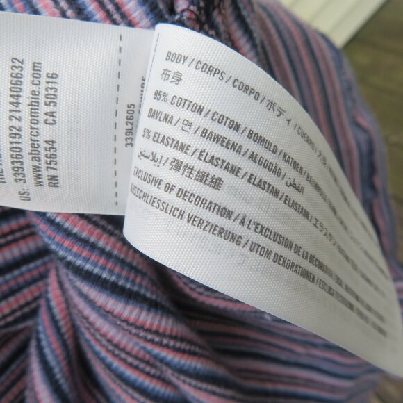 Hollister Fitted Rib Knit Striped Long Sleeve Mock Neck Shirt - Picture 7 of 9